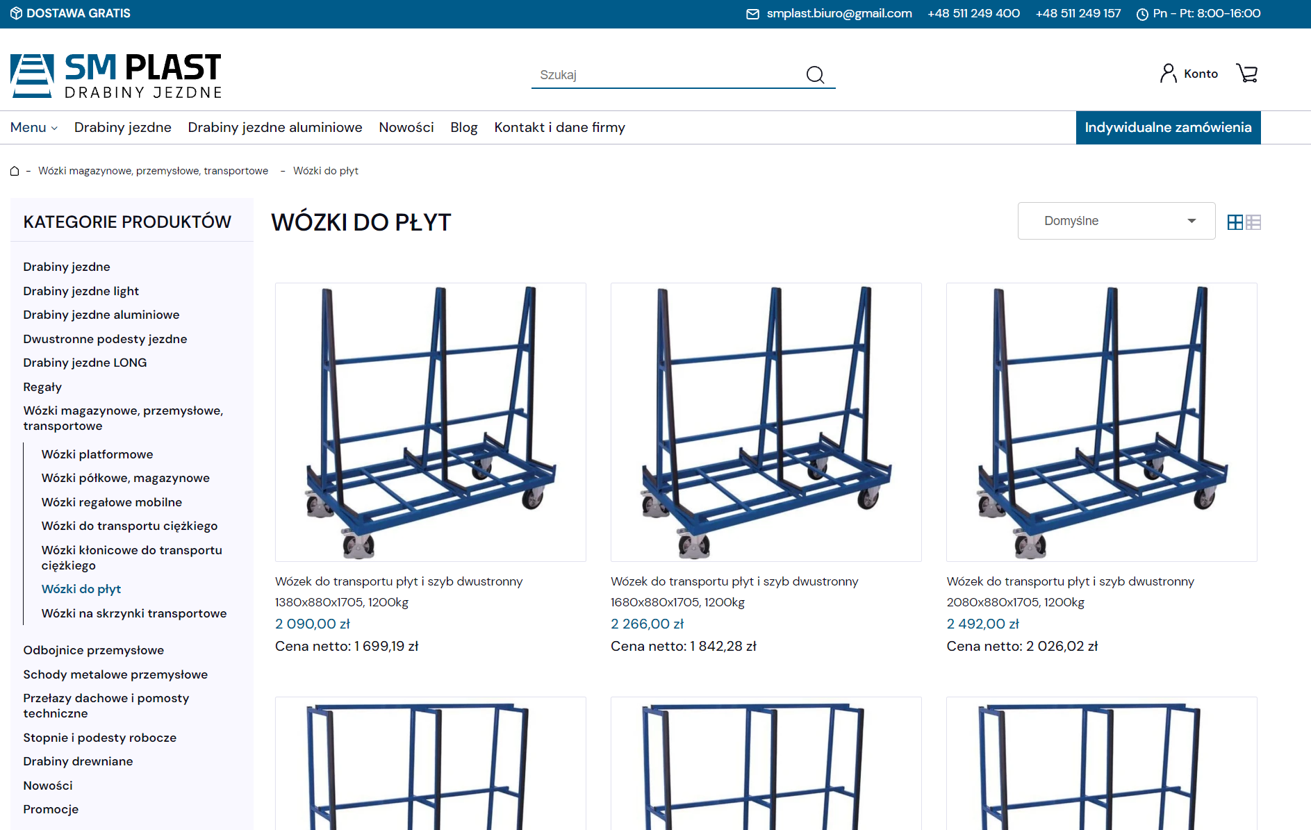 Wózki do płyt w transporcie wewnętrznym - jak usprawnić logistykę na budowie i w magazynie?