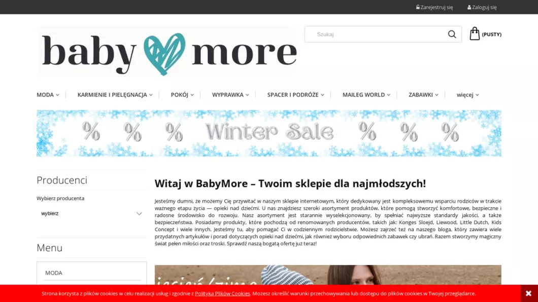 Internetowy sklep dla maluchów | BabyMore - podgląd