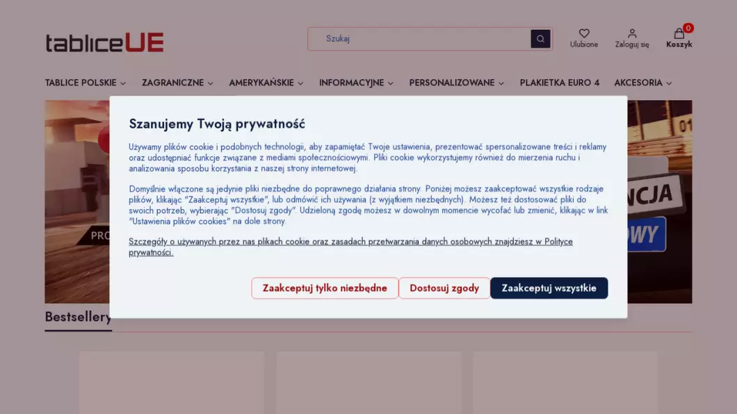 Tablice EU - podgląd