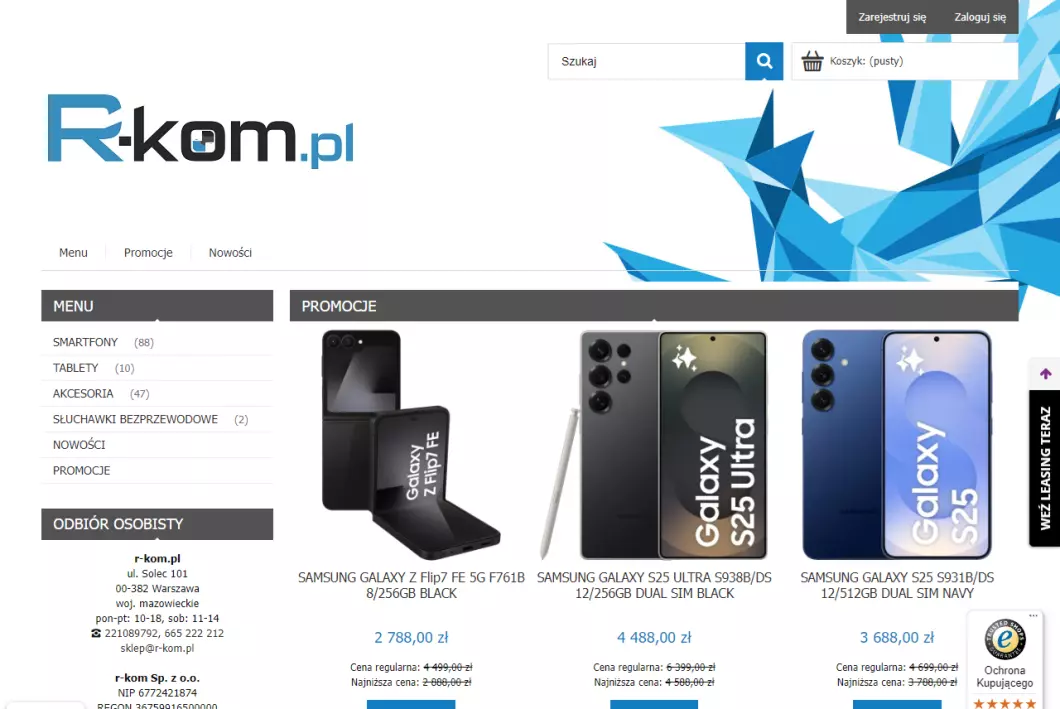 r-kom - smartfony, tablety i akcesoria - podgląd